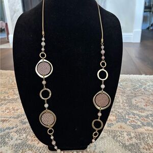Elegant Gold and Soft Pink Necklace